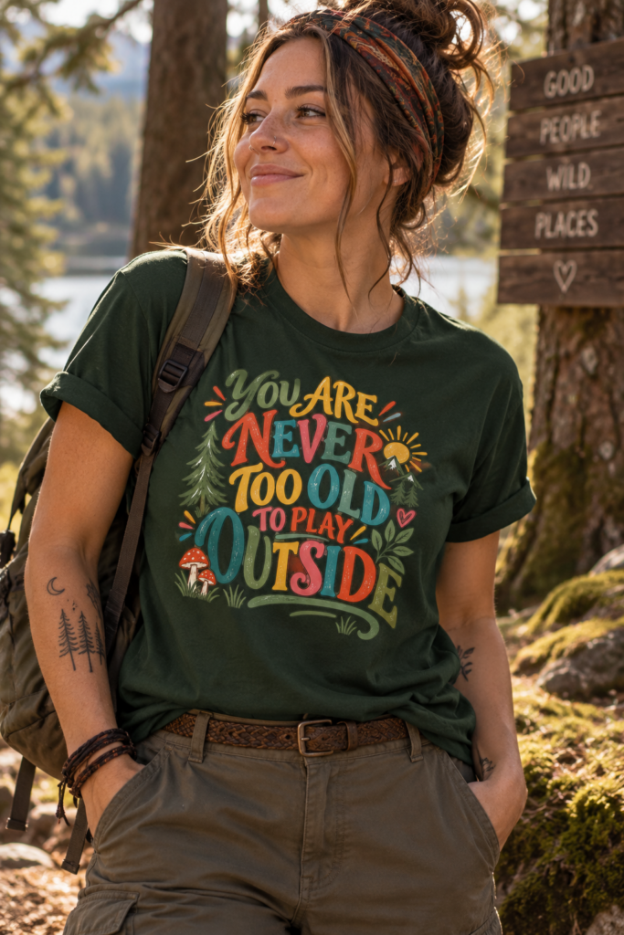 T-Shirt You are never too old to play outside